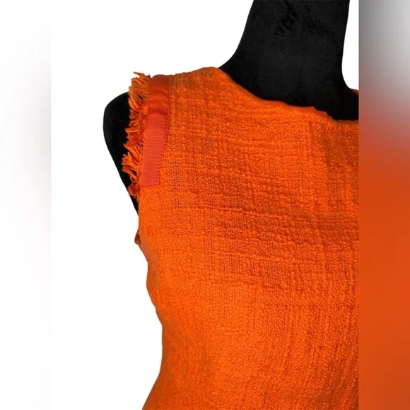 J. Crew Vibrant Orange Asymmetrical Dress - Picture 2 of 6